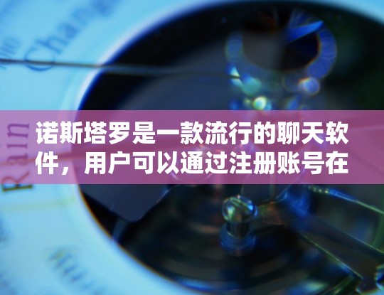 诺斯塔罗是一款流行的聊天软件，用户可以通过注册账号在线聊天。虽然诺斯塔罗本身是免费的，但它提供了一个丰富的聊天环境。如果您想通过其他方式加速使用诺斯塔罗，可以考虑以下几种方法