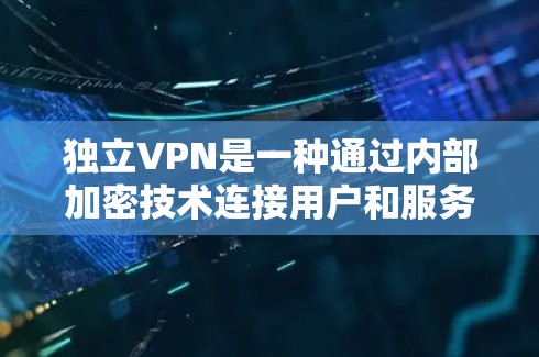 独立VPN是一种通过内部加密技术连接用户和服务器的网络解决方案，确保用户和数据的安全性。以下是对独立VPN的详细介绍