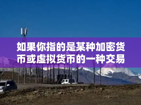 如果你指的是某种加密货币或虚拟货币的一种交易功能，那么以下是一些可能的解释