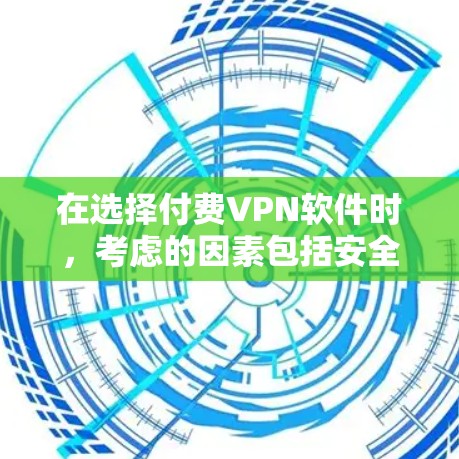 在选择付费VPN软件时，考虑的因素包括安全性和适用性、功能丰富性、价格预算、用户评价和额外套餐等。以下是对不同软件的综合评价和推荐